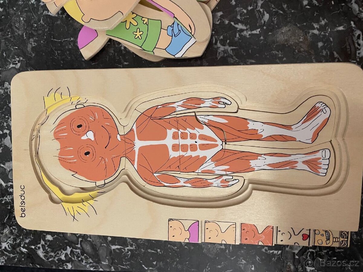 Dřevěná skládačka panenka Beleduc - 3