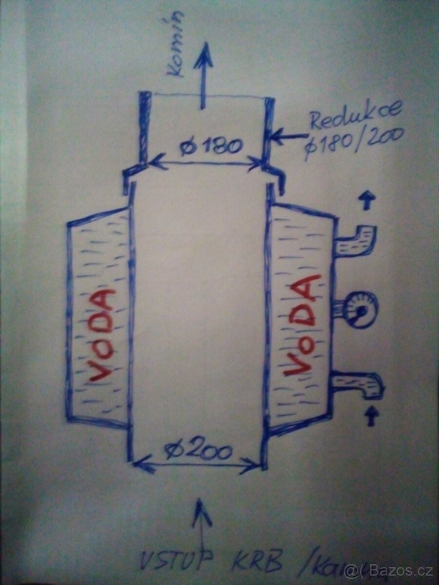 Výměník teplovodní na kouřovod - 3