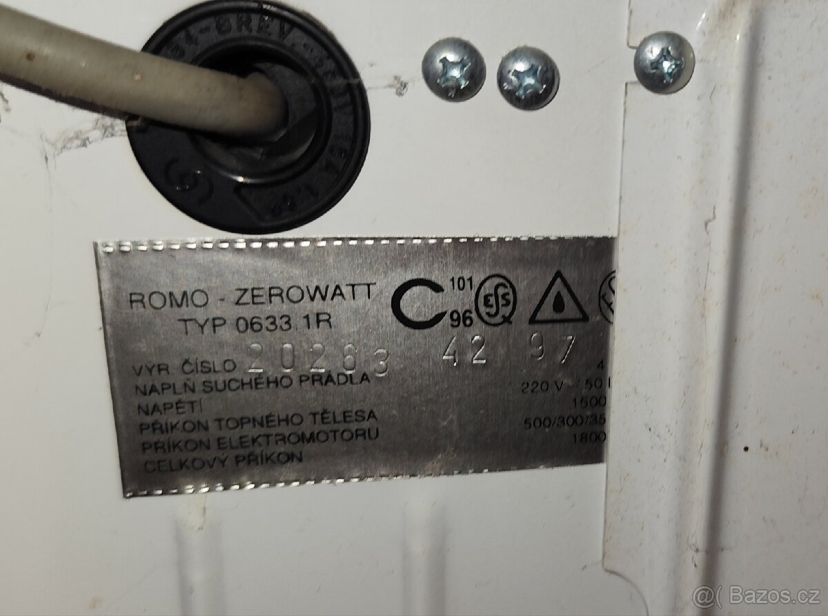 Pračka ROMO Zerowatt, funkční - 3