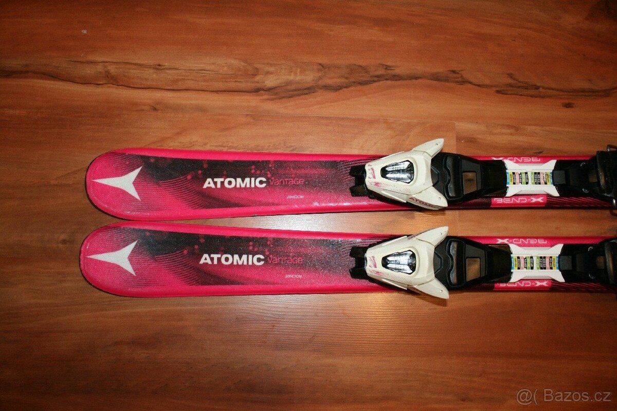 dievcenské lyže Atomic 90 cm , lyžaky Lange - 3