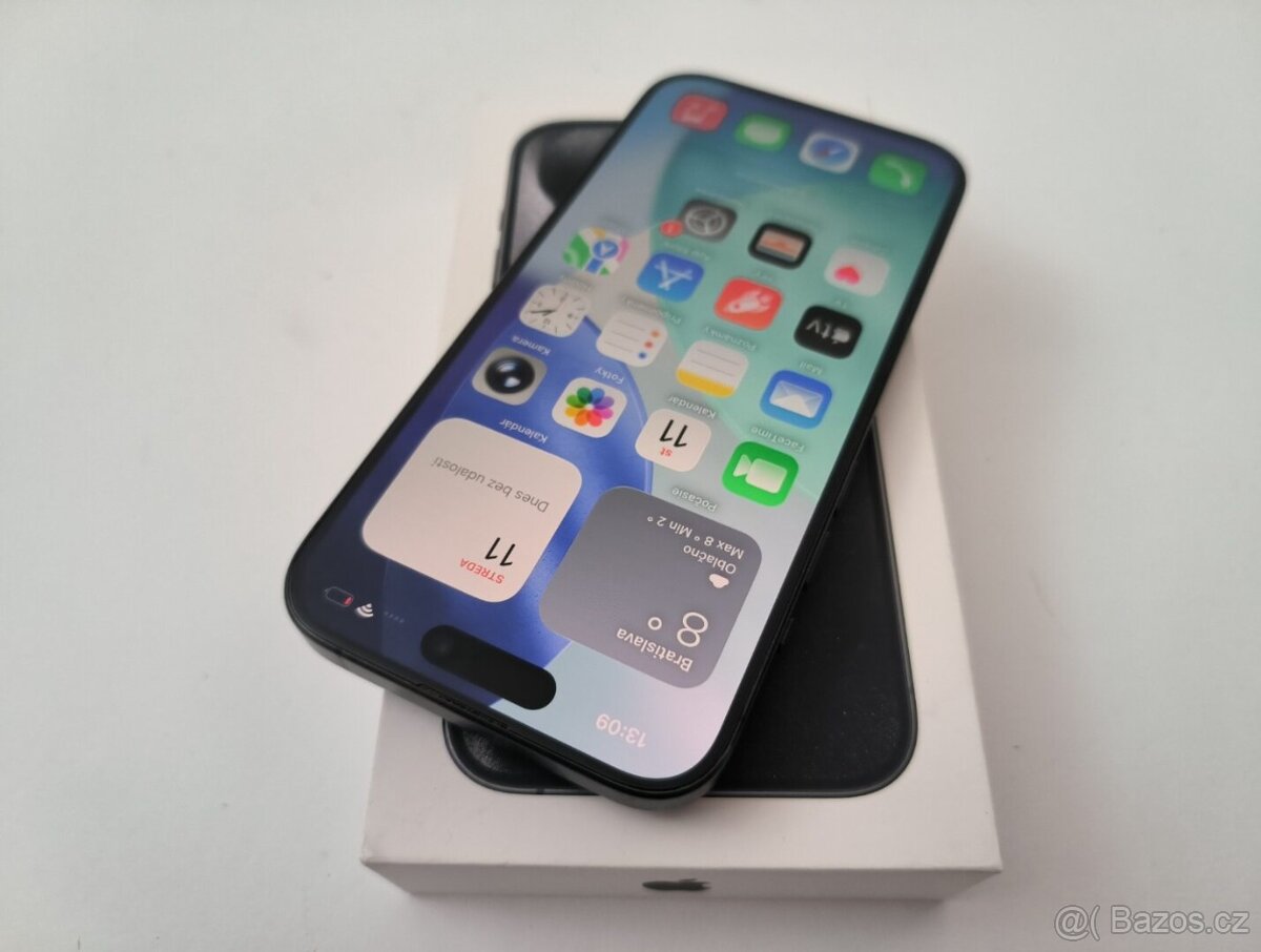 apple iphone 15 PRO 128gb Black Titanium 100% Batéria - 3