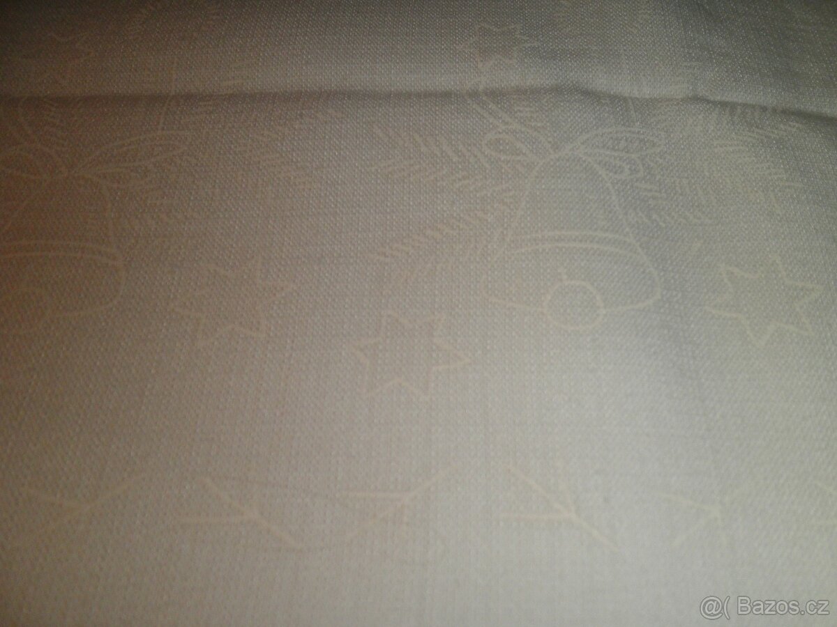 Ubrus bílý vánoční 130x160 cm - 3