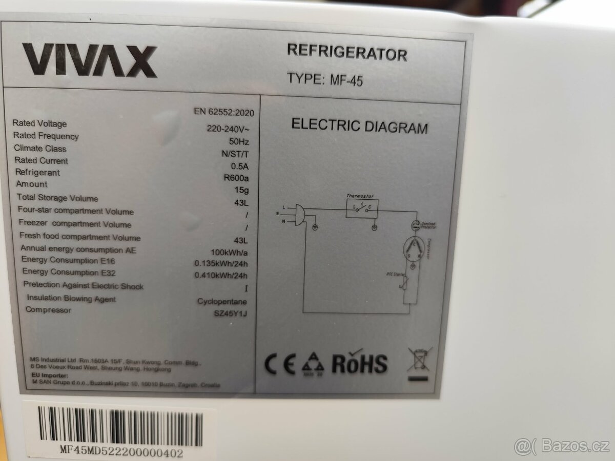 Chladnička Vivax - 3