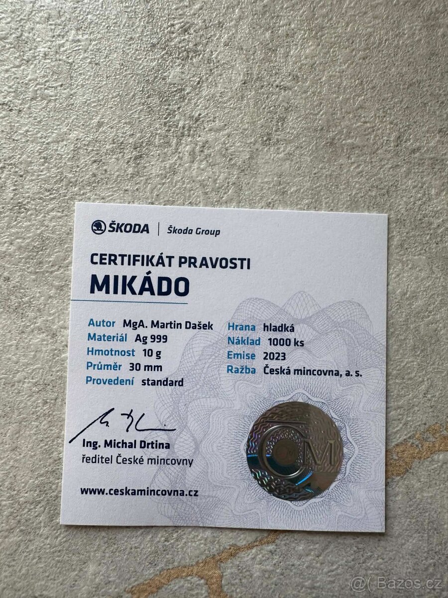 Prodej stříbrná mince - 3