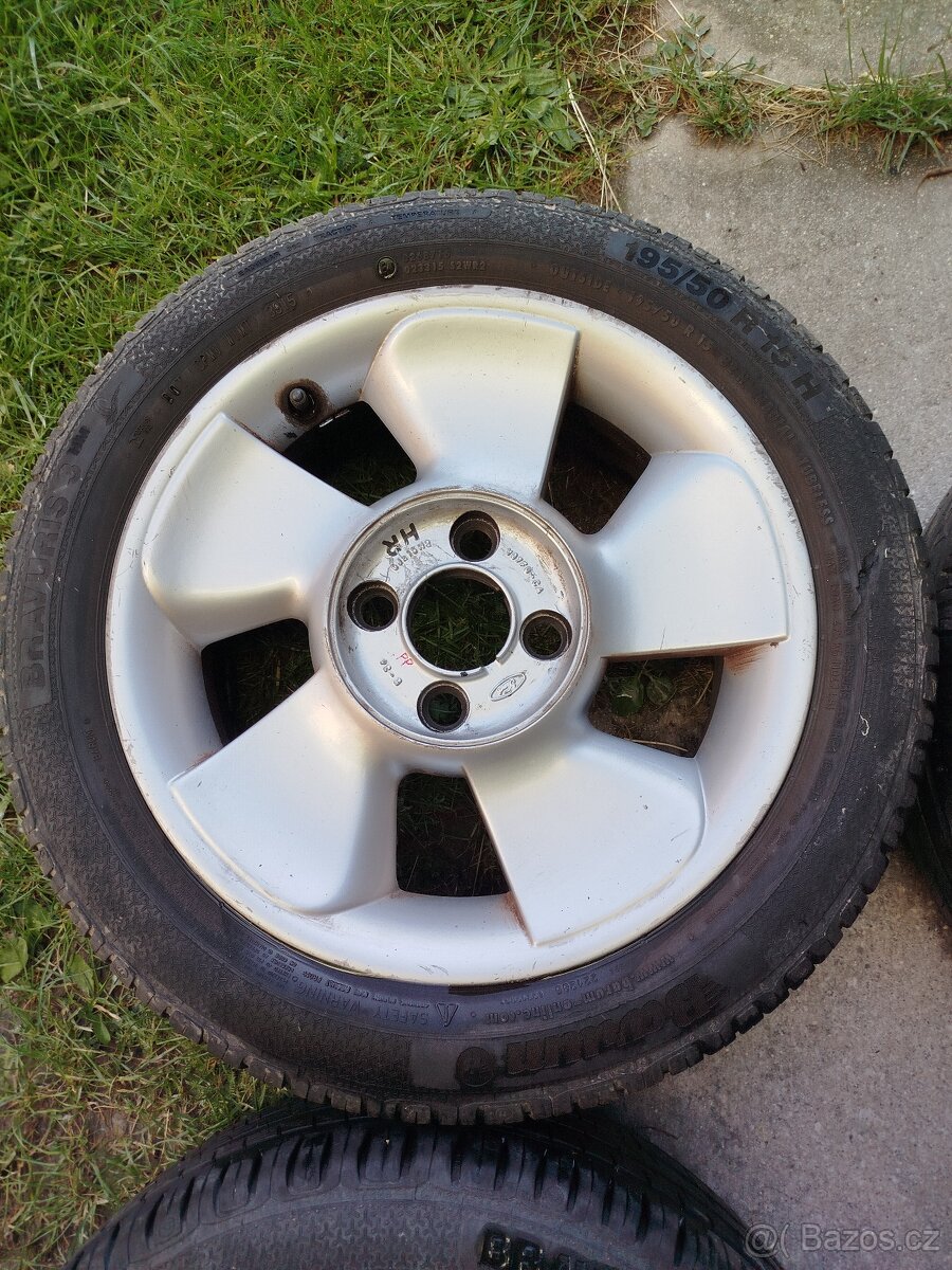 Alu kola r15 4x108 Ford Puma včetně pneu 195/50 R15 - 3