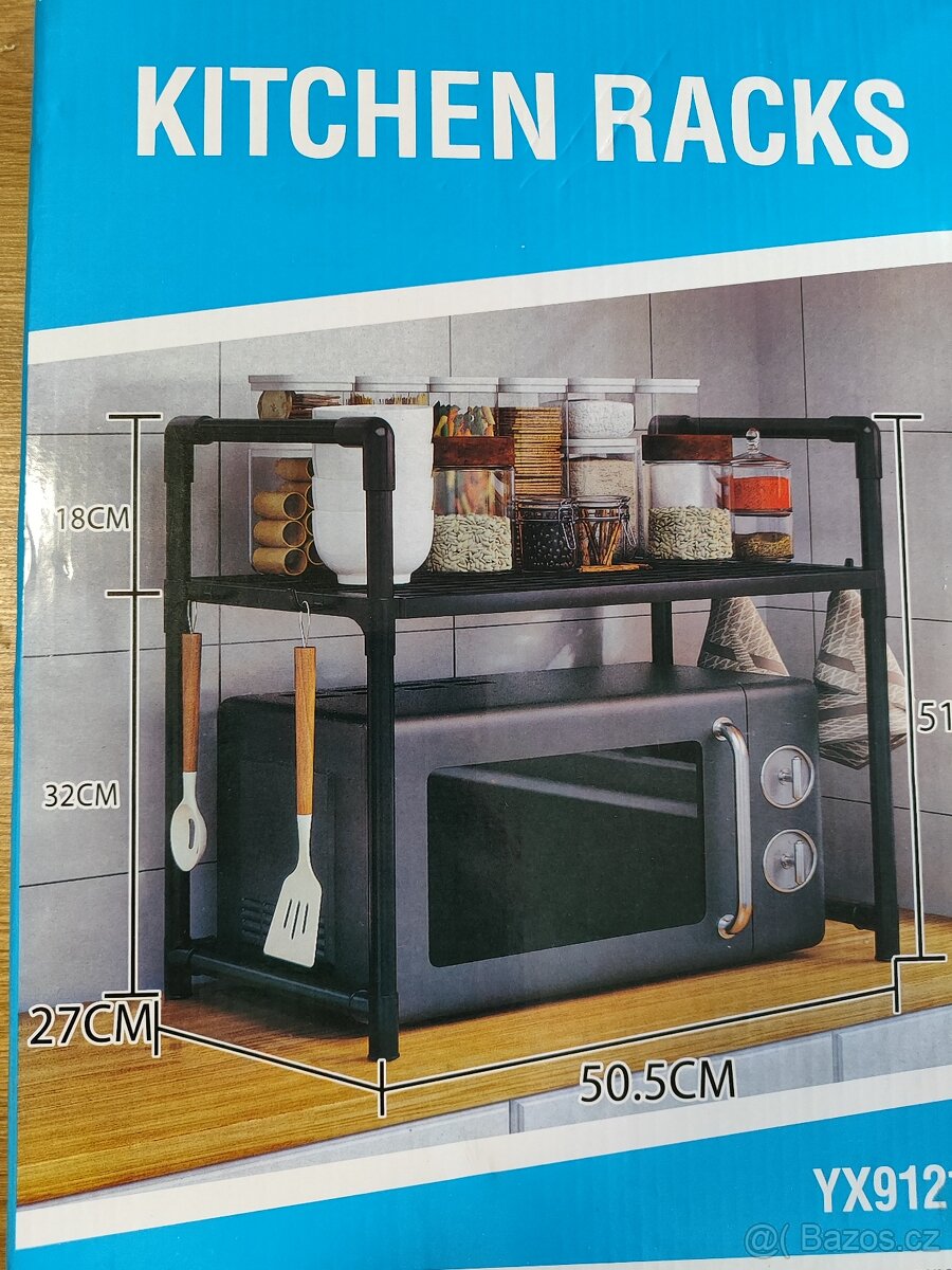 Nový kuchyňský organizér stojan nad mikrovlnku - 3