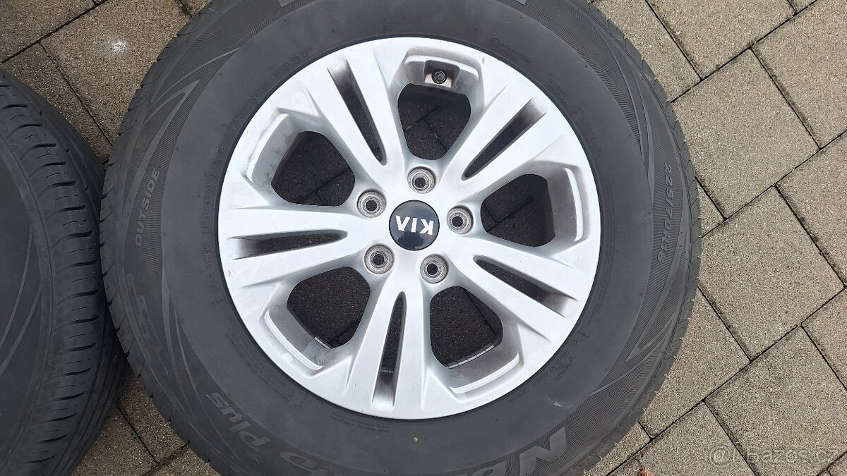 Alu kola Kia 16" 5x114,3 letní pneu 225/70 R16 6-7mm - 3