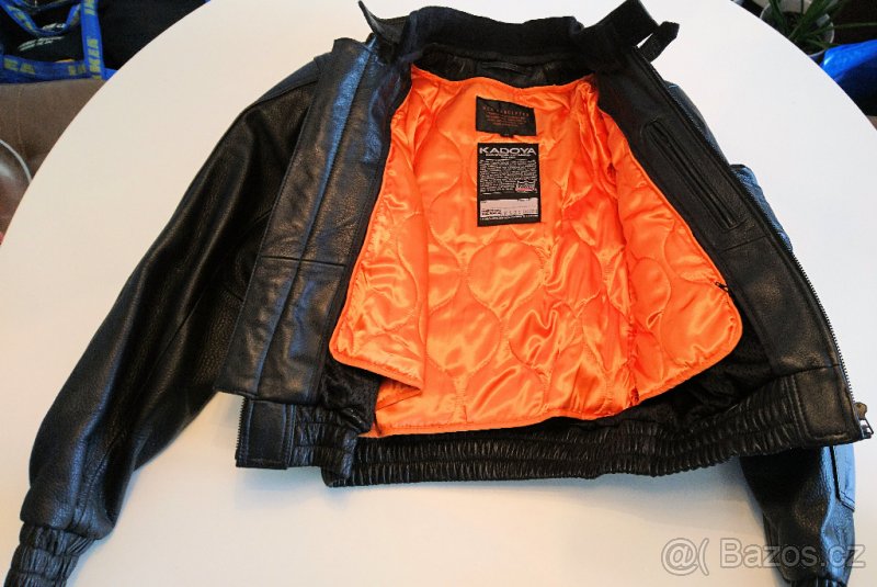 Pánská kožená bunda KADOYA New Concepter, černá, vel.S - 3