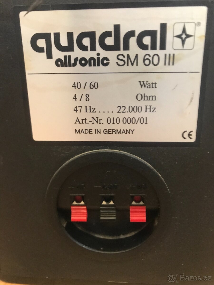 TOP Repro QUADRAL SM 60 III, 2x 60W, německá výroba - 3