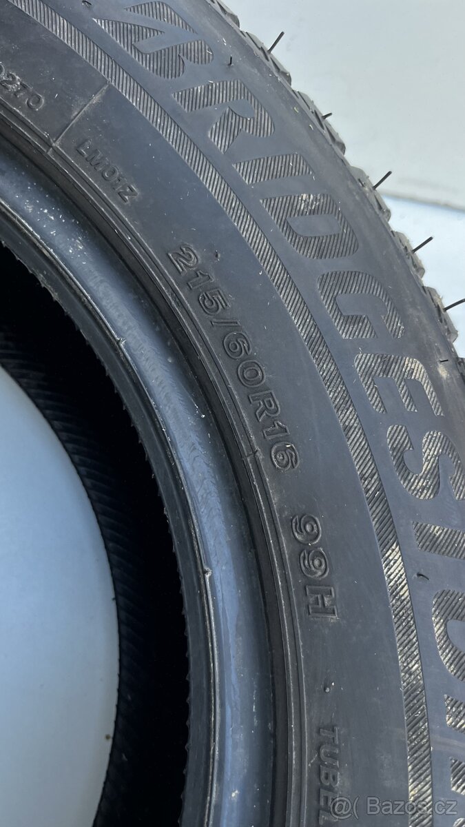 2x - zimní pneu - 215/60 R16 99H - BRIDGESTONE - 7mm - 3