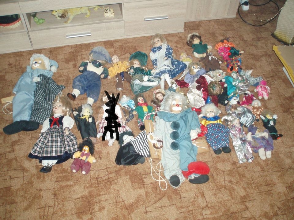 cca 30 kusů panenky a klauni porcelánová hlava -viz foto- ce - 3