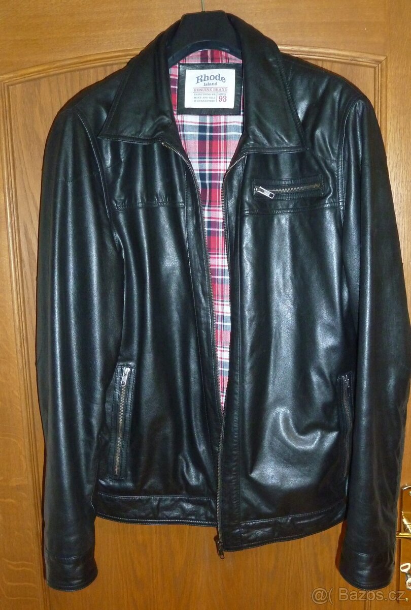 Kožená bunda Rhode Island, černá, vel.L. - 3