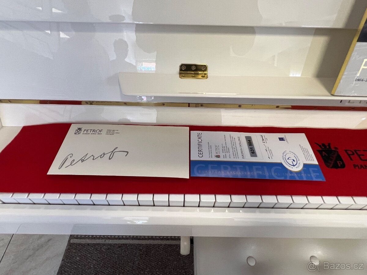 Bílý Petrof 118 S1 se zárukou 5let, doprava zdarma. - 3