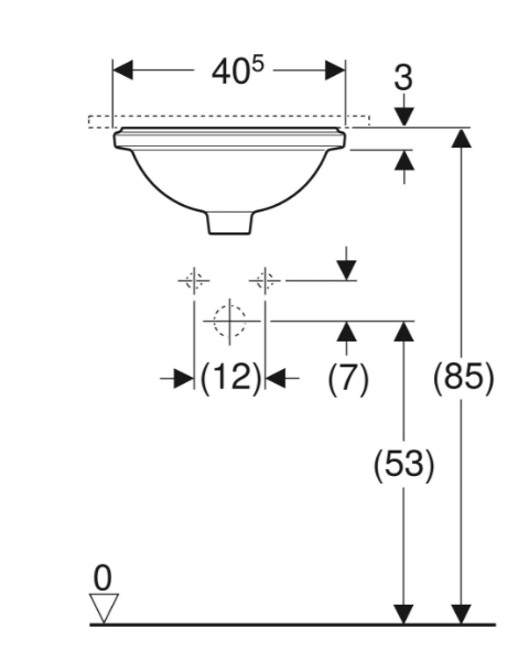 Umyvadlo Geberit Variform 33 cm - 3