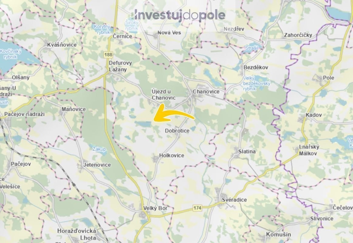 Prodej pole 5 351 m², Chanovice - Újezd u Chanovic - 3