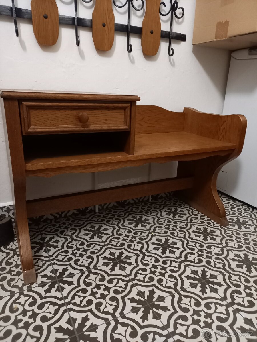Rustikální lavice se šuplíkem - 3