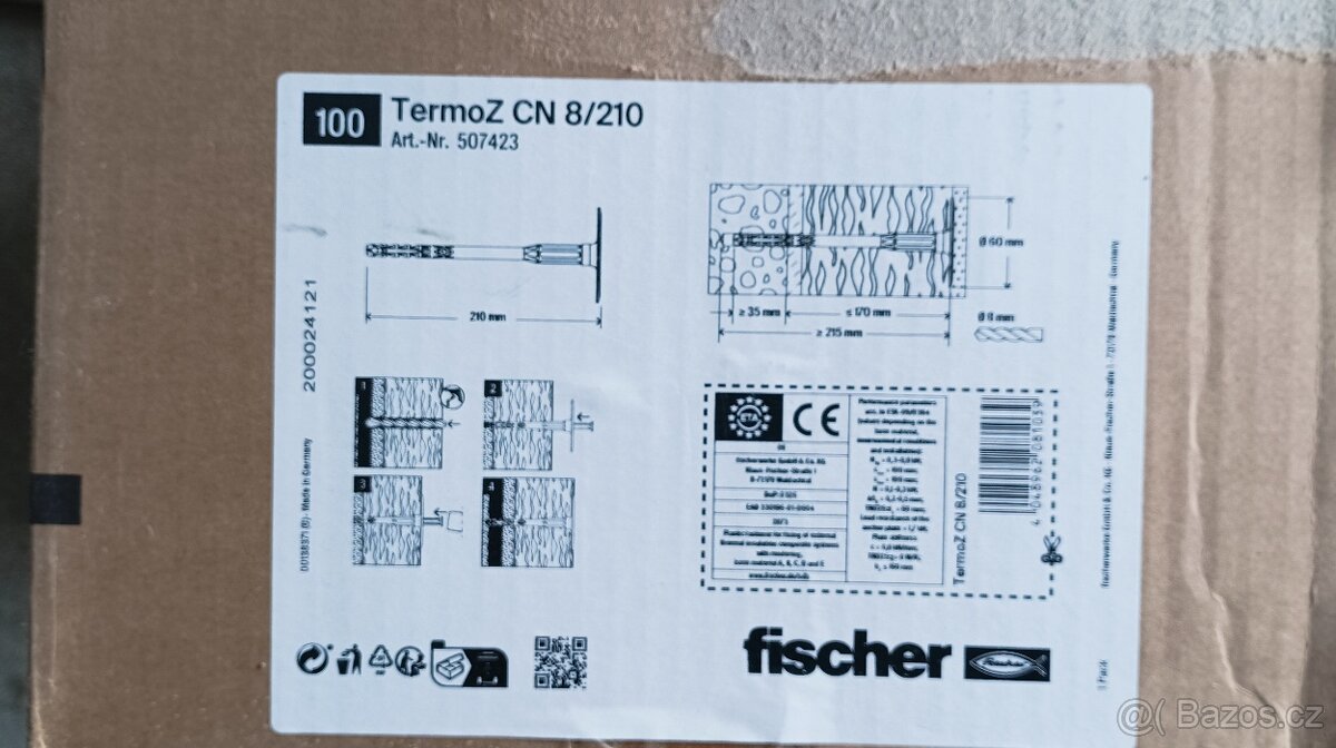 Hmoždinka TermoZ CN 8/210 26 kusů - 3