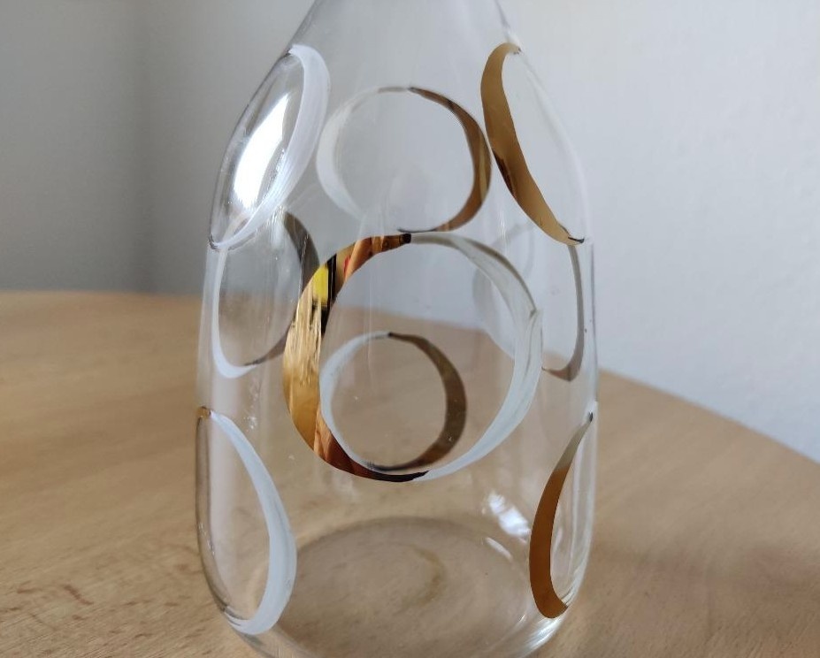 retro čs. skl. karafa v bruselském stylu BOROCRYSTAL - 3