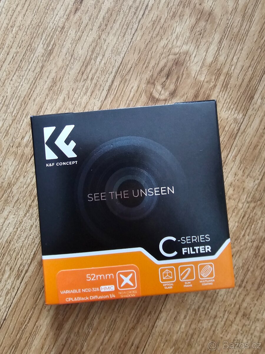 K&F Concept 3v1 filtr - ND + CPL + Black Mist 52mm - 3