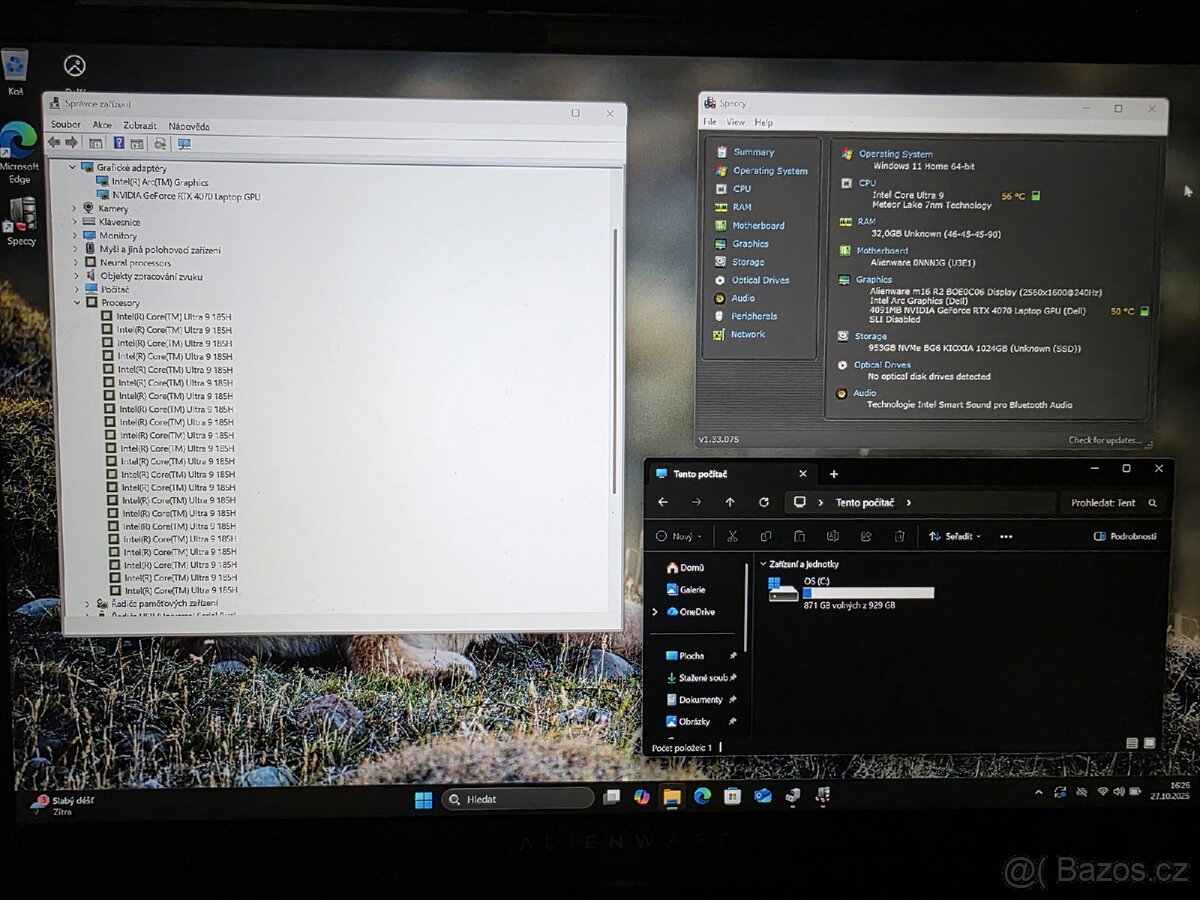 Herní notebook alienware RTX 4070 - 3