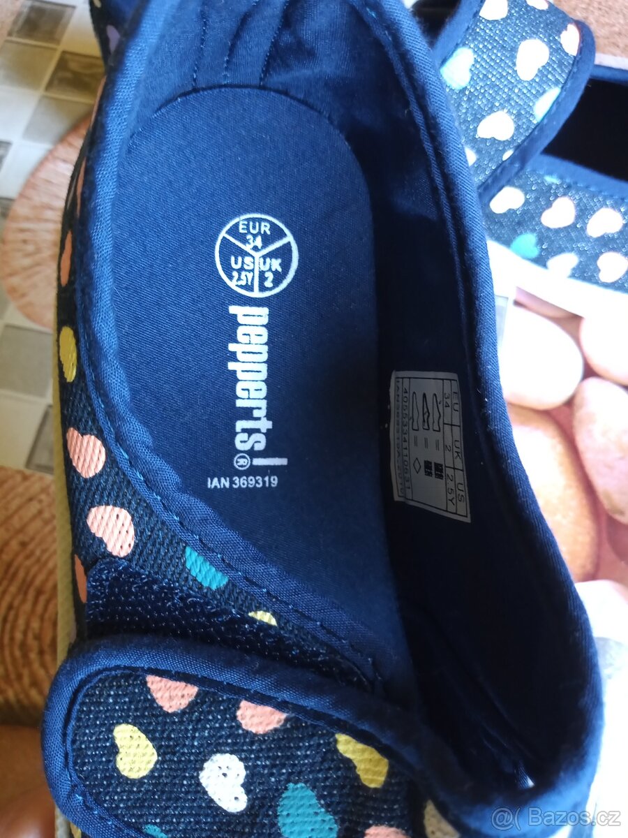 Přezůvky, bačkůrky boty do školy vel. 34 Nové - 3