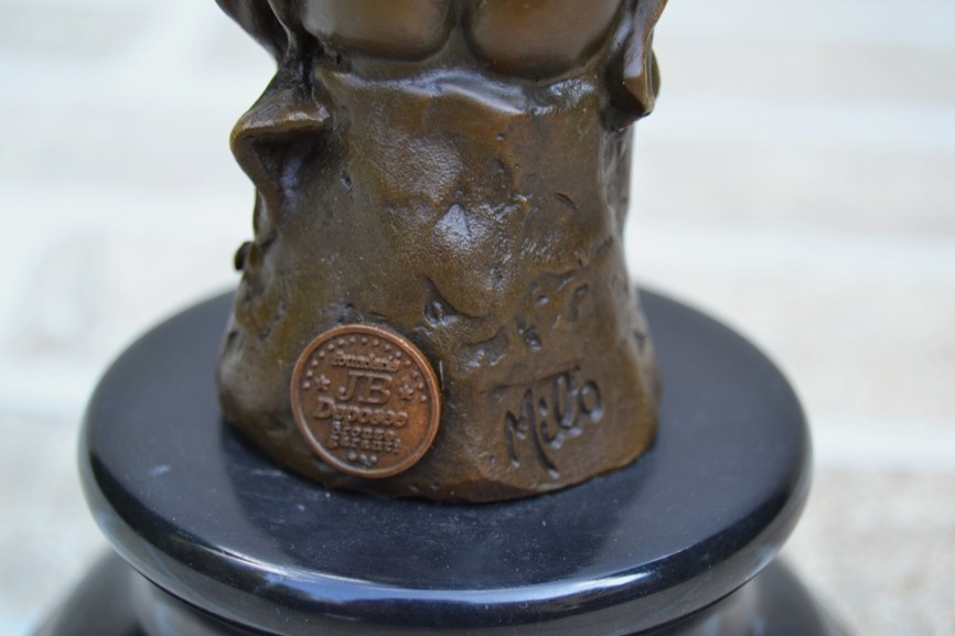 Bronzová socha - ANDĚL S TRUMPETOU - 3