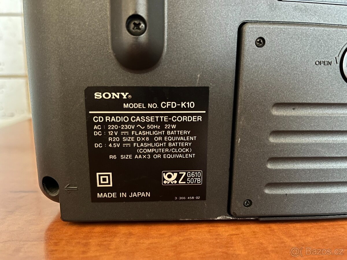 SONY CFD-K10 (Boombox / Ghettoblaster, Made in Japan) - 3