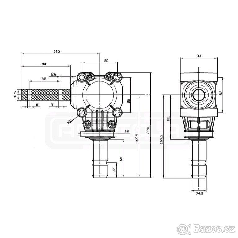 Úhlová převodovka PTO - 3