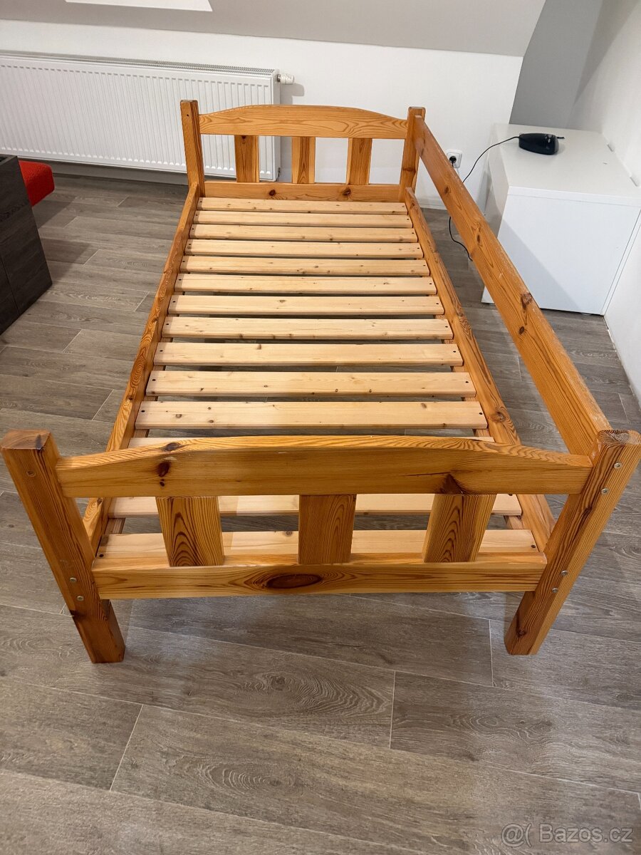 Prodám postel 90x200cm masiv borovice - 3