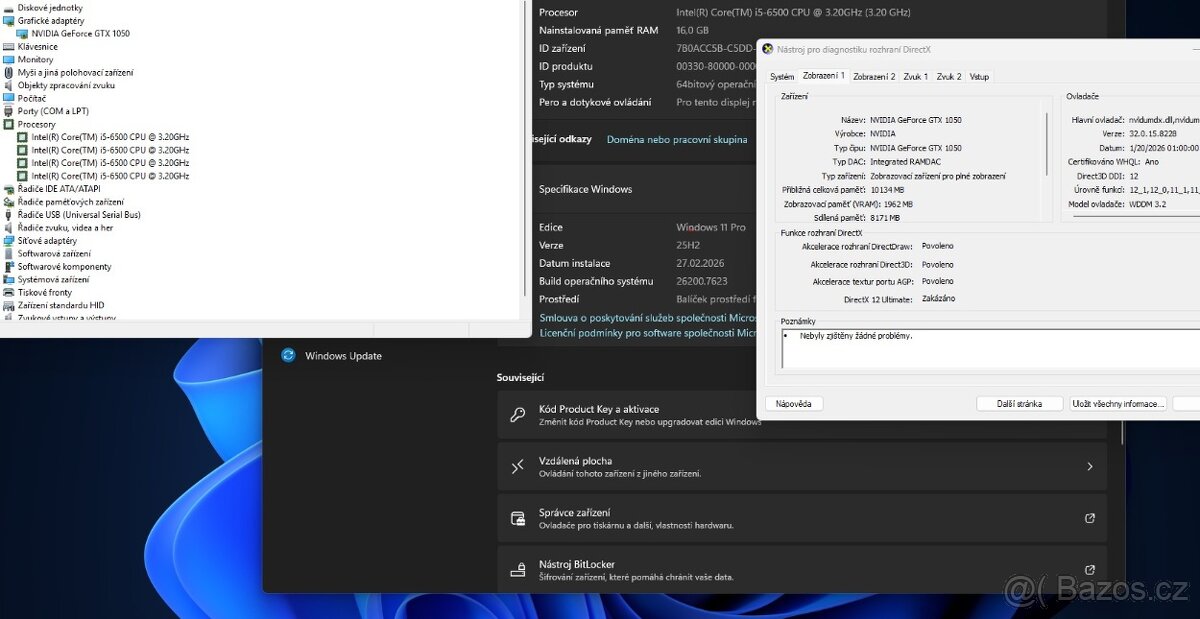PC Intel i5 6500/DDR4 16GB/SSD+SSHD/GTX1050 - 3