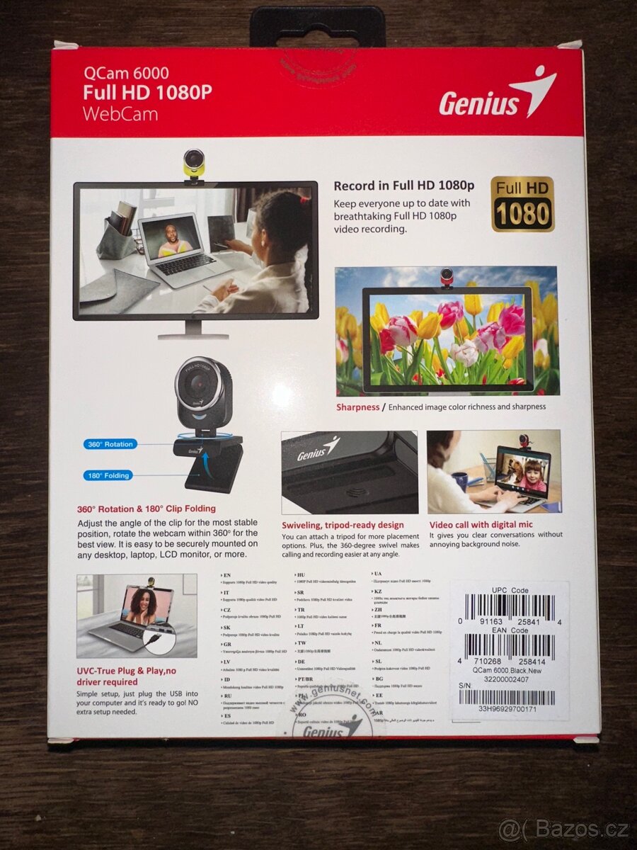 Webkamera Genius QCam 6000, Full HD - Nová - 3