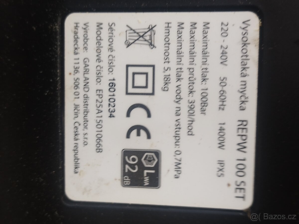 Tlaková myčka Riwall. - 3