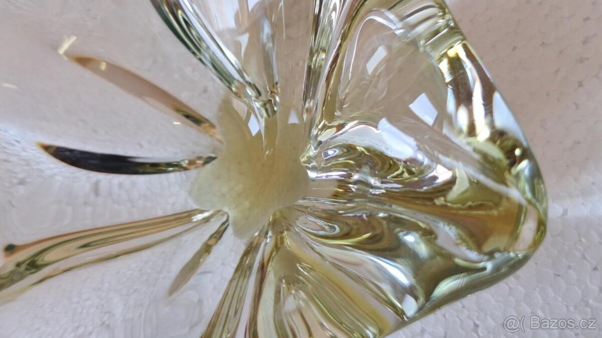 STARÝ POPELNÍK HUTNÍ SKLO . TOP STAV. - 3