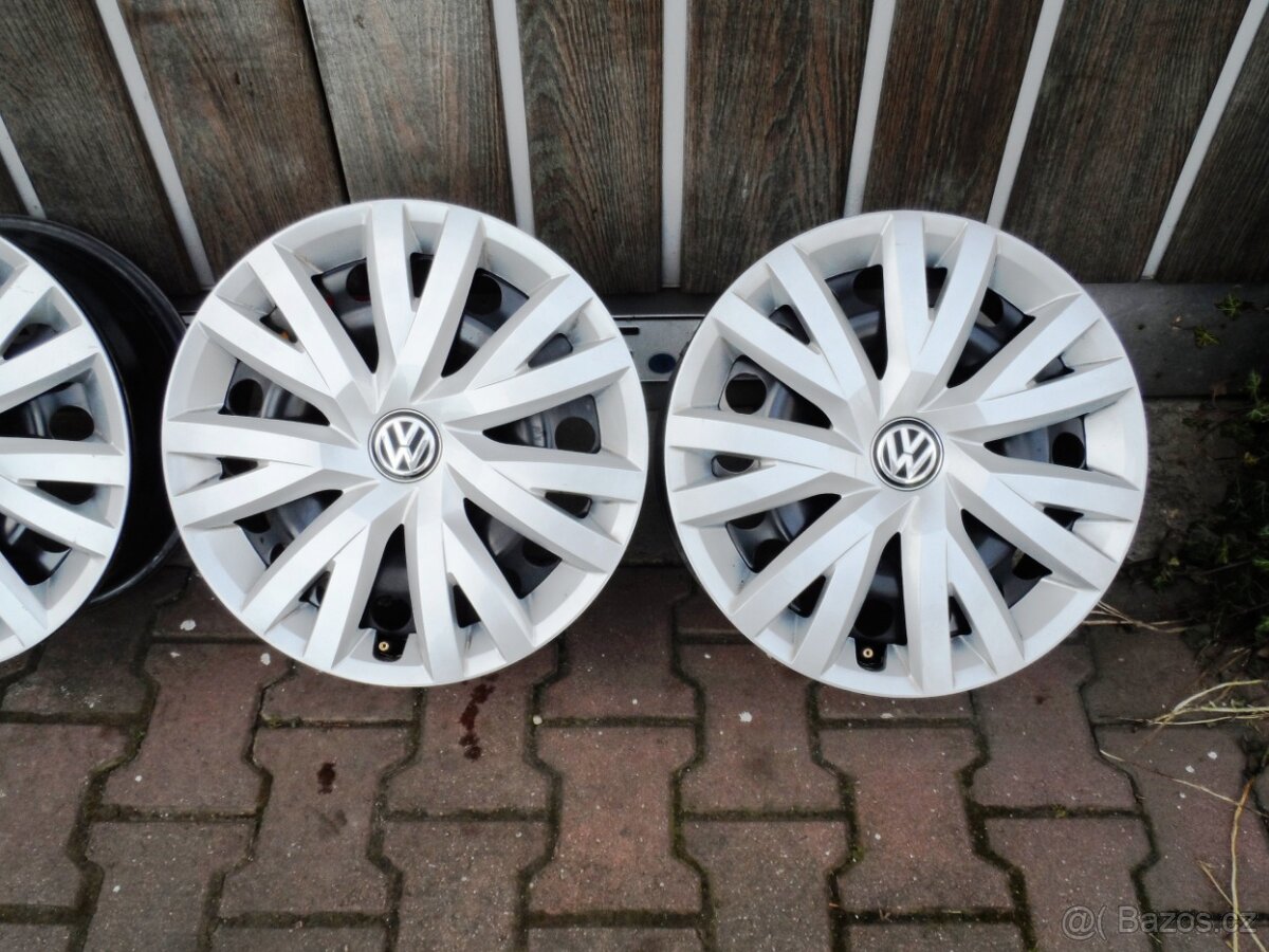 Originál Plechové disky+Poklice 16 ET46 5X112 - 3