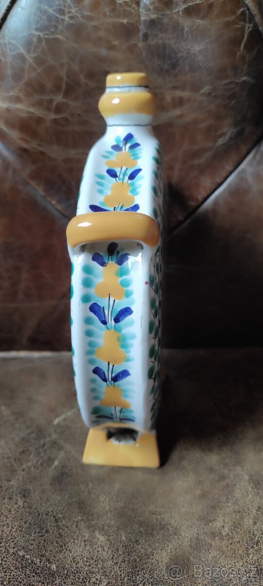 Retro keramická malovaná placatka - 3