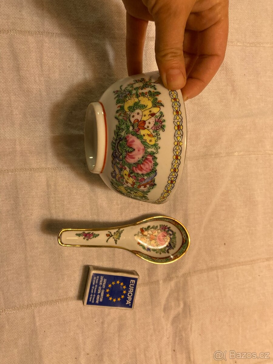 miska s lžící z čínského porcelánu - 3