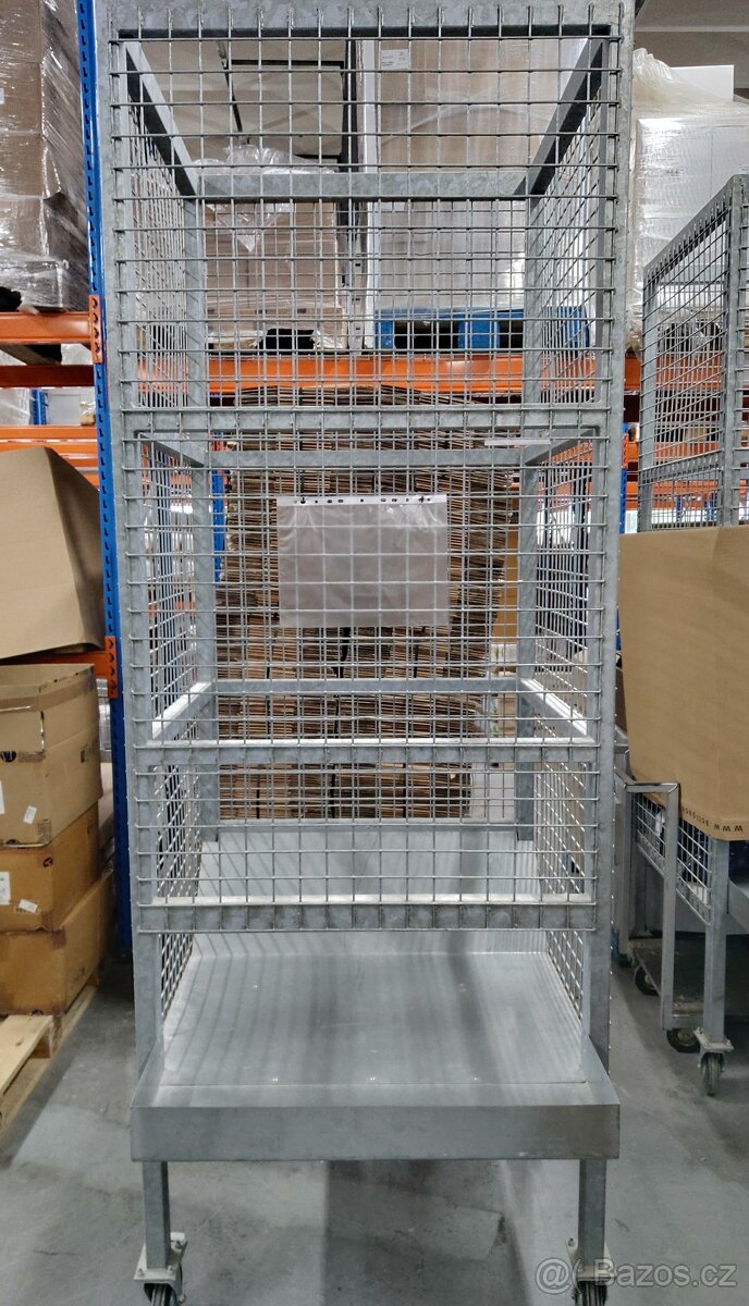 Skladové klece žárově zinkované, na kolečkách, gravitační - 3