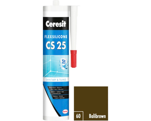 Sanitární silikon Ceresit CS 25 Balibrown 280ml - 3