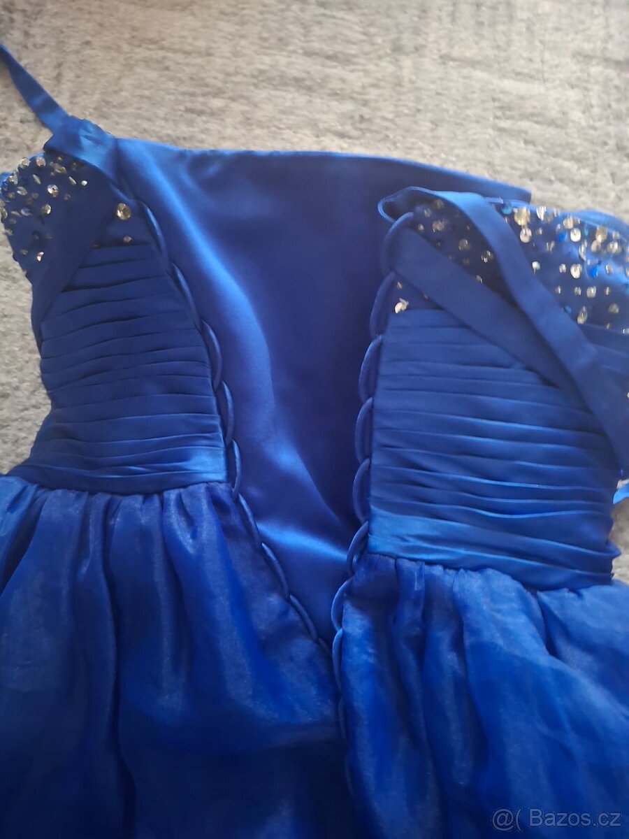 Modré plesové šaty - 3