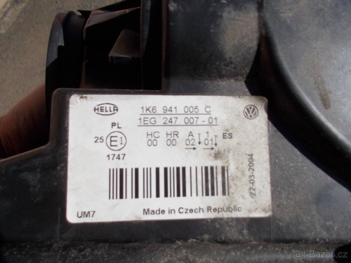 Světlo levé VW Golf V - 3