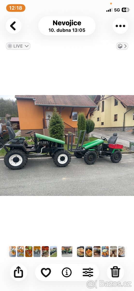 2x Traktor domácí výroby, 4x4 - 3