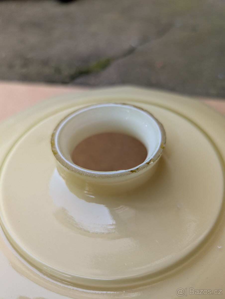 Starožitné závěsné stínidlo/světlo z mléčného skla - 3