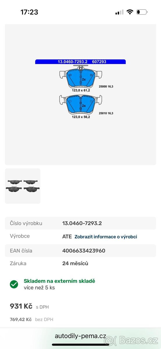 Brzdové destičky - 3