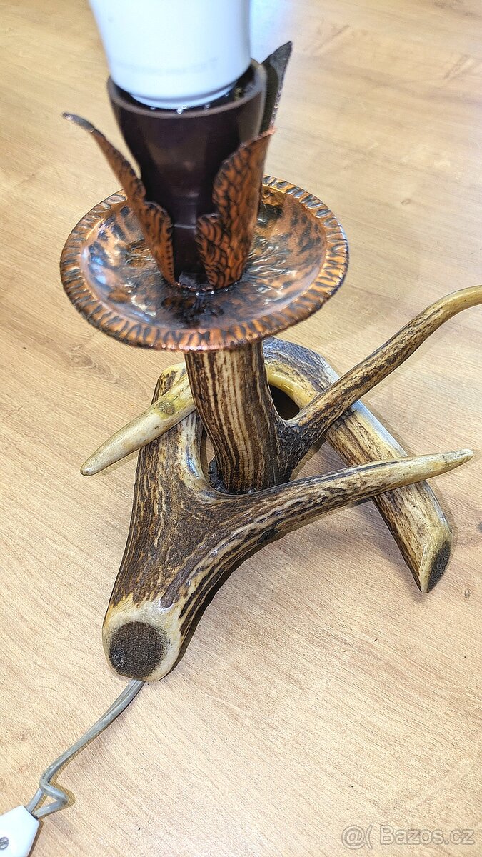 Stolní lampička z paroží 2ks - 3