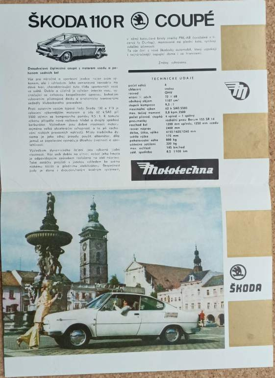 Prospekt Škoda 110R Coupe prototyp - 3