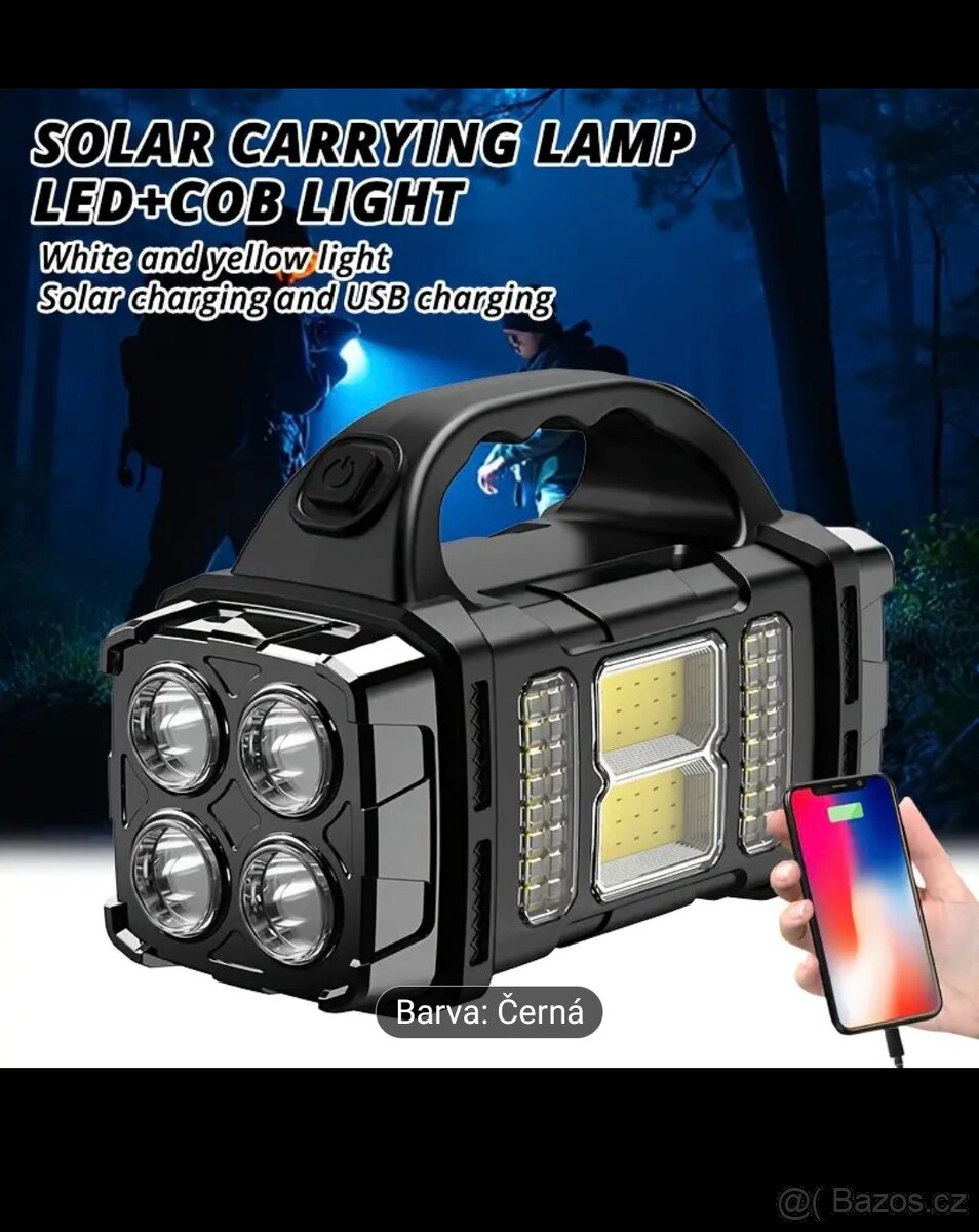 Multifunkční solární LED svítilna nová. - 3