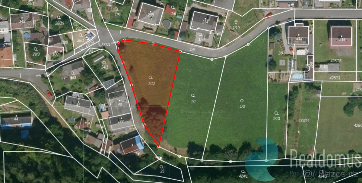Prodej stavebního pozemku 1 193 m² Lesnice - 3