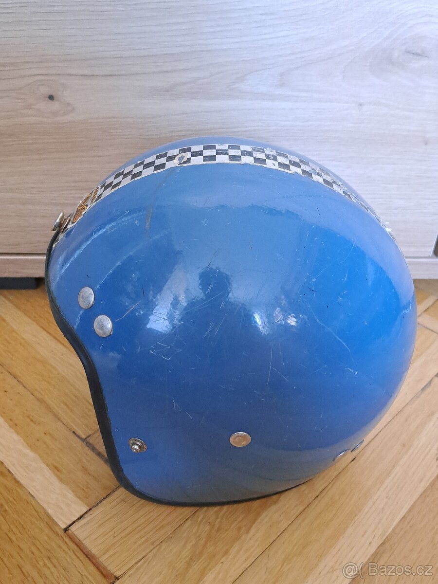 Přilba na veterána, retro přilba- CASSIDA SPORT- modrá - 3