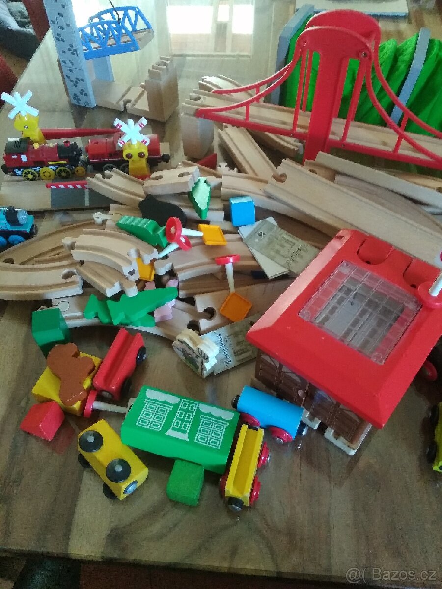 Dřevěná vláčkodráha elektrické mašinky 2x - 3