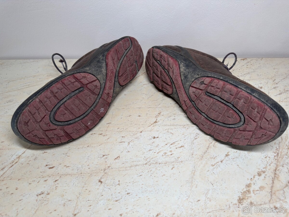 Ecco - pánské hnědé polobotky 43 - 3